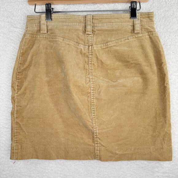 J Crew Skirt Womens 4 Tan Corduroy Utility Pockets Cargo Mini Casual Stretch - Picture 5 of 7